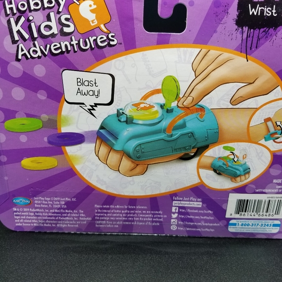 Hobby Kids Adventures Wrist Launcher Disk Launcher w/6 Disk Kids Toy 3+ New - Picture 5 of 6